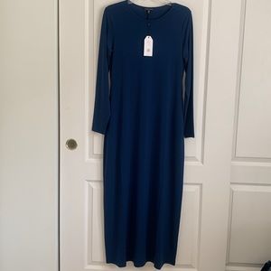 NWT Universal Standard long sleeve maxi dress blue pansey